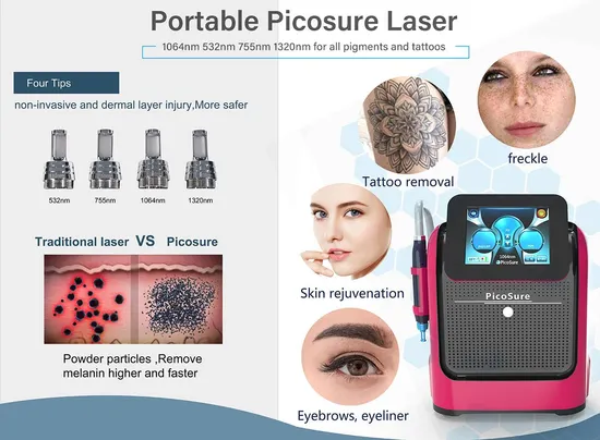 Portable Tattoo Black Doll Removal ND YAG Picosecond Laser Machine