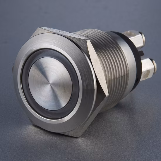 16-mm-LED-Rasttaste für kurzzeitigen, normalerweise offenen Netzschalter