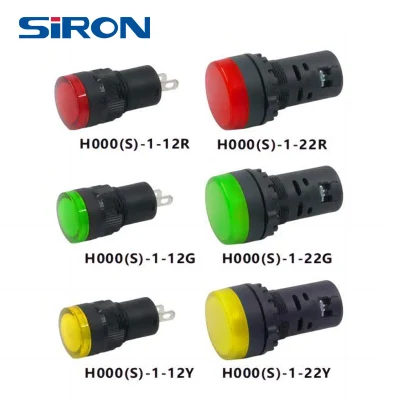 Siron H000 (S) Runde Anzeigelampe, LED-Kontrolllampe, AC/DC 24 V